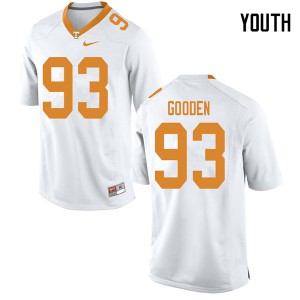 Youth Tennessee Vols #93 Emmit Gooden White University Jerseys 296235-477