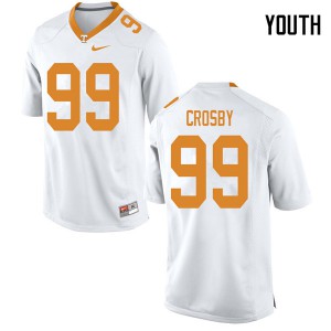 Youth Tennessee #99 Eric Crosby White High School Jerseys 105049-179