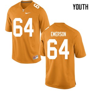 Youth UT #64 Greg Emerson Orange Official Jersey 442160-836