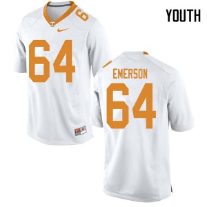 Youth Vols #64 Greg Emerson White Official Jersey 923149-820