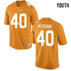 Youth Tennessee Volunteers #40 JJ Peterson Orange High School Jersey 599732-917