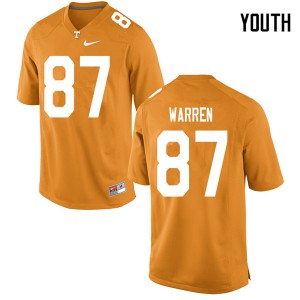 Youth Vols #87 Jacob Warren Orange Stitched Jersey 795556-320