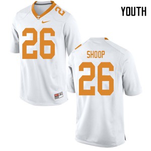 Youth Tennessee Vols #26 Jay Shoop White NCAA Jerseys 484051-546