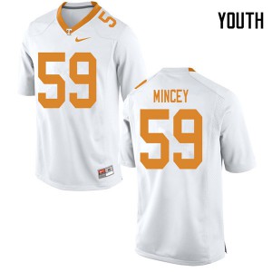 Youth Tennessee Vols #59 John Mincey White Alumni Jerseys 574736-161