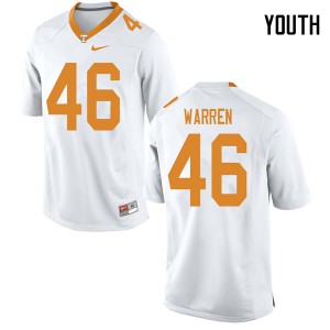 Youth Tennessee Vols #46 Joshua Warren White High School Jersey 407307-297