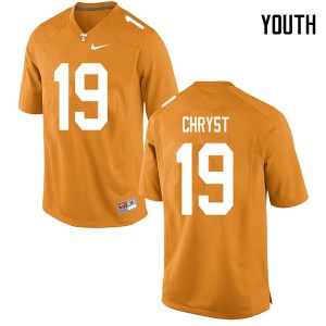 Youth Tennessee Vols #19 Keller Chryst Orange Player Jerseys 789848-720