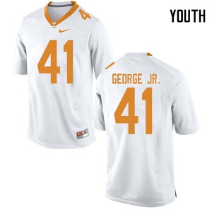 Youth Tennessee Vols #41 Kenneth George Jr. White Stitch Jerseys 298744-728