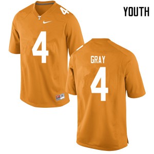 Youth UT #4 Maleik Gray Orange Player Jersey 313911-358