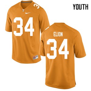 Youth UT #34 Malik Elion Orange Stitched Jersey 424447-100