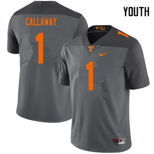 Youth Tennessee Volunteers #1 Marquez Callaway Gray Player Jersey 686552-790
