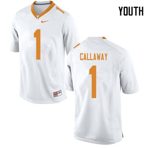 Youth Tennessee Volunteers #1 Marquez Callaway White Stitched Jersey 363850-235