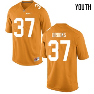 Youth Tennessee Vols #37 Paxton Brooks Orange Embroidery Jersey 344407-182