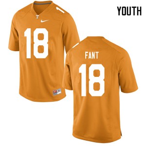 Youth Tennessee #18 Princeton Fant Orange College Jerseys 464164-430