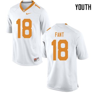 Youth Tennessee #18 Princeton Fant White Player Jerseys 111877-712