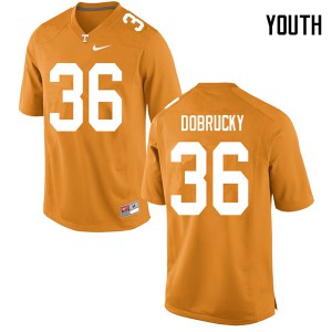 Youth Tennessee #36 Tanner Dobrucky Orange Football Jersey 971494-335