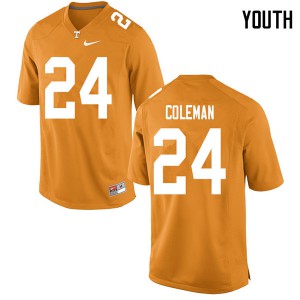 Youth Tennessee #24 Trey Coleman Orange Alumni Jerseys 406996-292