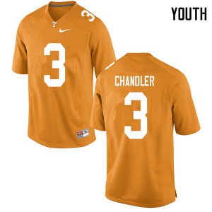 Youth Tennessee Vols #3 Ty Chandler Orange Official Jersey 691695-160