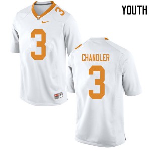Youth Tennessee #3 Ty Chandler White Embroidery Jersey 502213-545