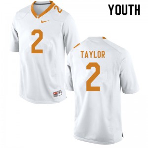 Youth UT #2 Alontae Taylor White College Jerseys 241633-952