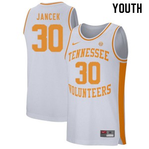 Youth Vols #30 Brock Jancek White University Jersey 867488-949