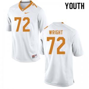 Youth Tennessee Vols #72 Darnell Wright White NCAA Jersey 885518-706