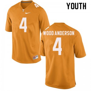 Youth Tennessee #4 Dominick Wood-Anderson Orange College Jerseys 856309-332