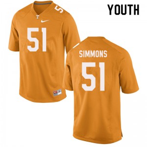 Youth Tennessee #51 Elijah Simmons Orange Player Jerseys 440356-305