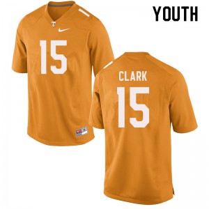 Youth UT #15 Hudson Clark Orange Official Jerseys 945394-184