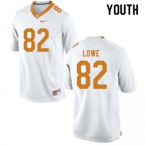 Youth Tennessee #82 Jackson Lowe White Official Jersey 842084-146