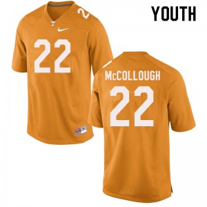 Youth Vols #22 Jaylen McCollough Orange Football Jerseys 880913-493