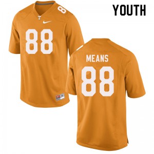 Youth Tennessee #88 Jerrod Means Orange High School Jerseys 676156-319