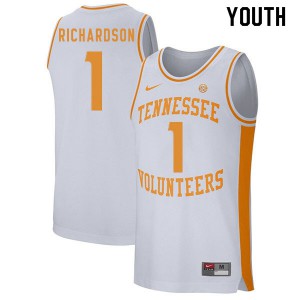 Youth Tennessee #1 Josh Richardson White High School Jersey 586382-245