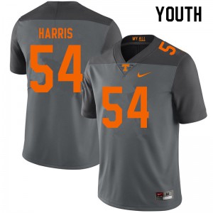 Youth Tennessee Volunteers #54 Kingston Harris Gray Official Jersey 531381-790