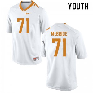Youth Tennessee Vols #71 Melvin McBride White Player Jerseys 495401-790