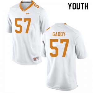 Youth Tennessee Volunteers #57 Nyles Gaddy White Alumni Jerseys 186358-752