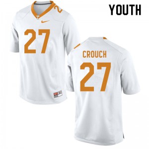 Youth Tennessee #27 Quavaris Crouch White High School Jerseys 695450-728