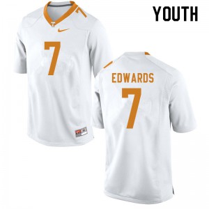 Youth Tennessee Volunteers #7 Romello Edwards White NCAA Jersey 831772-449
