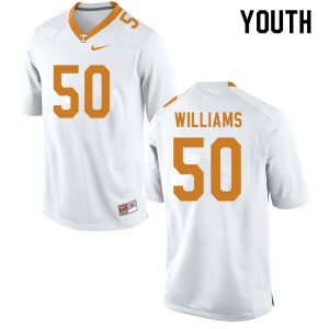 Youth Tennessee Vols #50 Savion Williams White High School Jersey 636876-668
