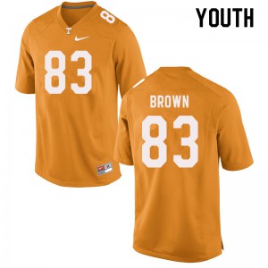 Youth Tennessee Vols #83 Sean Brown Orange Stitch Jersey 245783-203