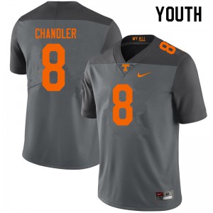 Youth Tennessee #8 Ty Chandler Gray Football Jersey 435076-278