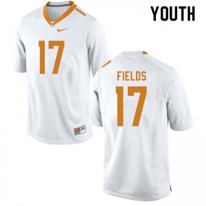 Youth UT #17 Tyus Fields White Football Jersey 903107-521