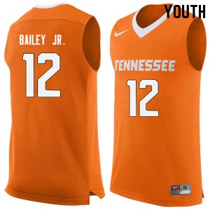 Youth Tennessee #12 Victor Bailey Jr. Orange Stitched Jerseys 820345-884