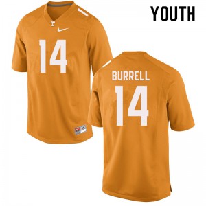 Youth Tennessee Vols #14 Warren Burrell Orange Embroidery Jersey 370468-466