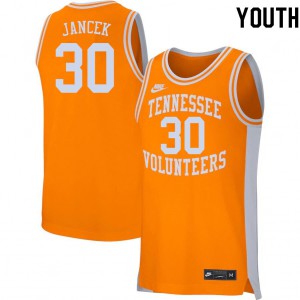 Youth Tennessee Volunteers #30 Brock Jancek Orange Alumni Jersey 189150-750