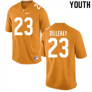Youth Tennessee Volunteers #23 Devon Dillehay Orange Embroidery Jerseys 206781-421