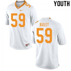 Youth Tennessee Vols #59 Dominic Bailey White High School Jersey 137120-668