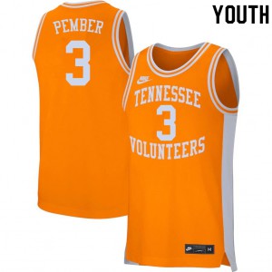 Youth Vols #3 Drew Pember Orange NCAA Jersey 504038-881