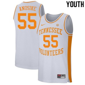 Youth Tennessee Vols #55 E.J. Anosike White Embroidery Jersey 888733-384