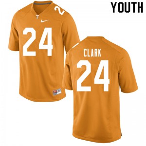 Youth Tennessee Volunteers #24 Hudson Clark Orange Stitch Jersey 933575-608