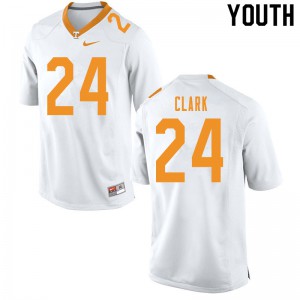 Youth Vols #24 Hudson Clark White Official Jersey 145252-293